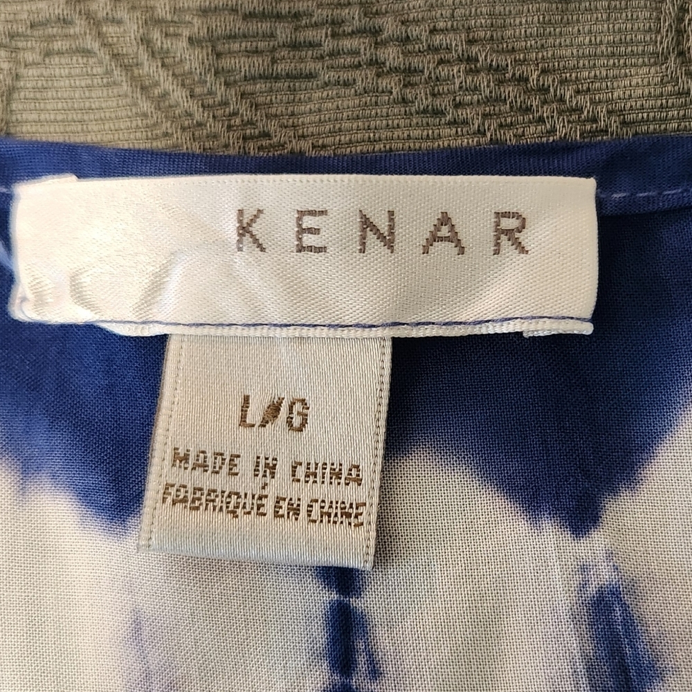 😀  3 For $15 Kenar Navy and White Tie-Dye Tank Top - Picture 2 of 10